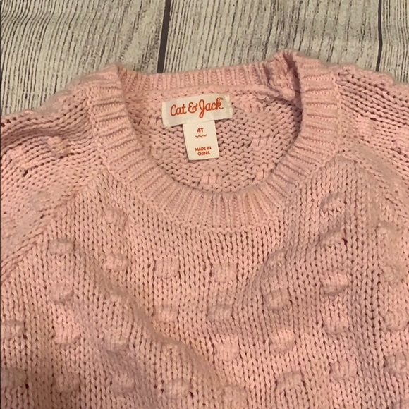 Girls’ Pink Sweater Tunic - 4T - Picture 4 of 5